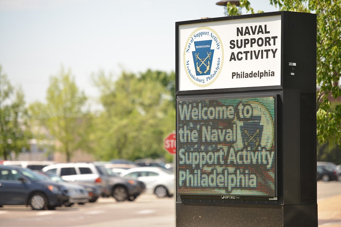 NSA Philadelphia electronic welcome sign
