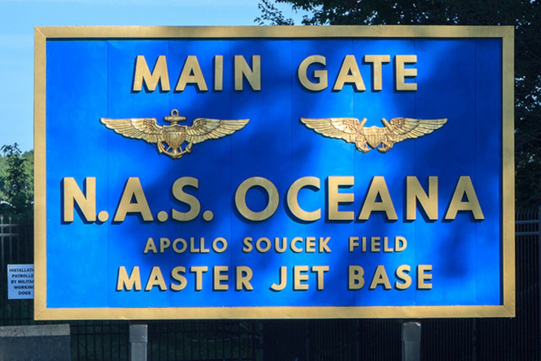 NAS Oceana main gate sign