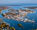 Aerial photo of Portsmouth Naval Shipyard, Kittery, Maine
