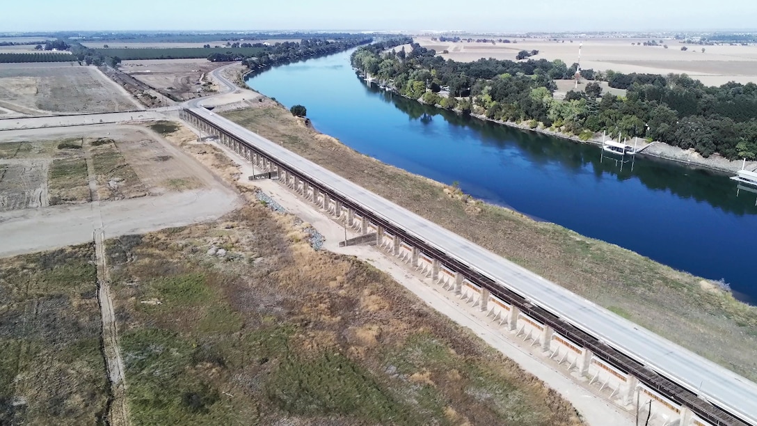 Sacramento Weir Widening Project – Site Preparation Aeria