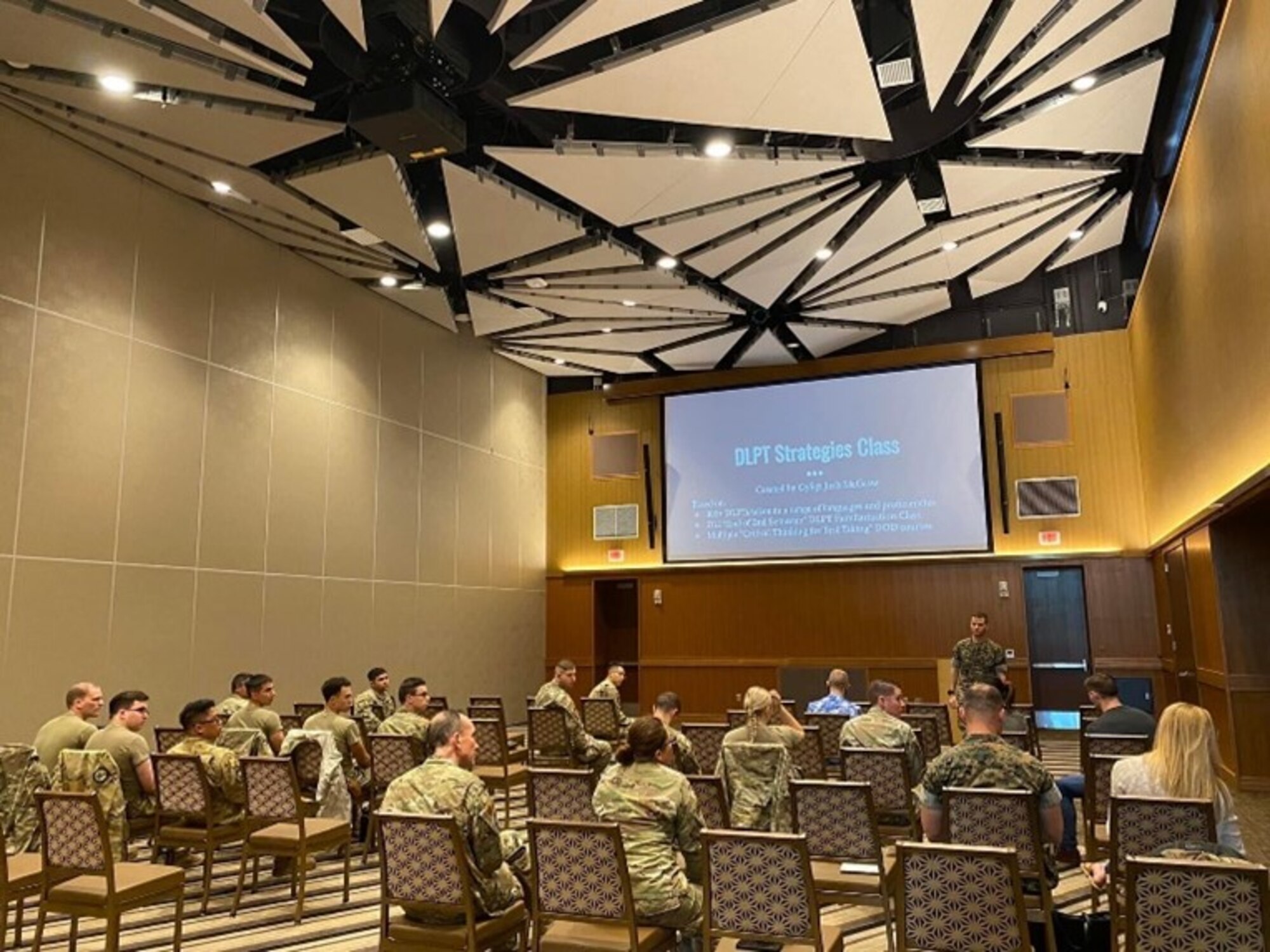 Airmen in a classroom