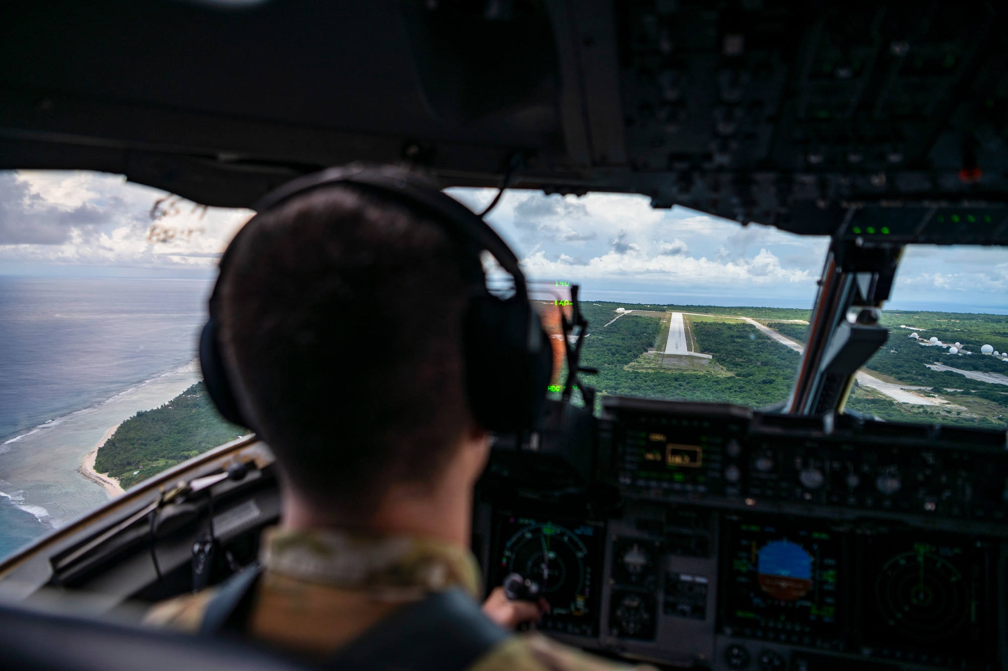 A man flies a plane