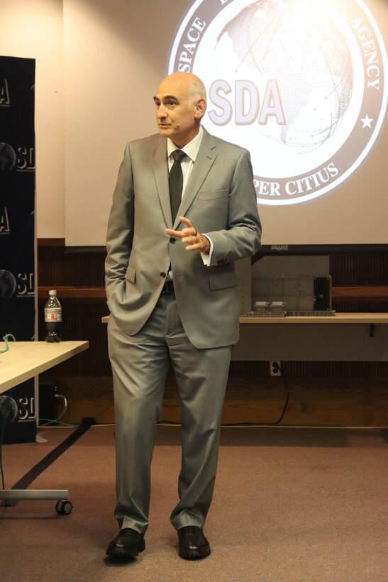 Frank Calvelli, the Assistant Secretary of the Air Force for Space Acquisitions and Integration, visits the Space Development Agency, Sept. 30, 2022.