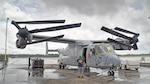 Fleet Readiness Center East (FRCE) artisans ready an MV-22 Osprey for “ground turn” which is an essential operational test of all of the aircraft’s systems and components. This is one of the last major steps that must be accomplished before this aircraft can be determined to be “Safe for Flight.”