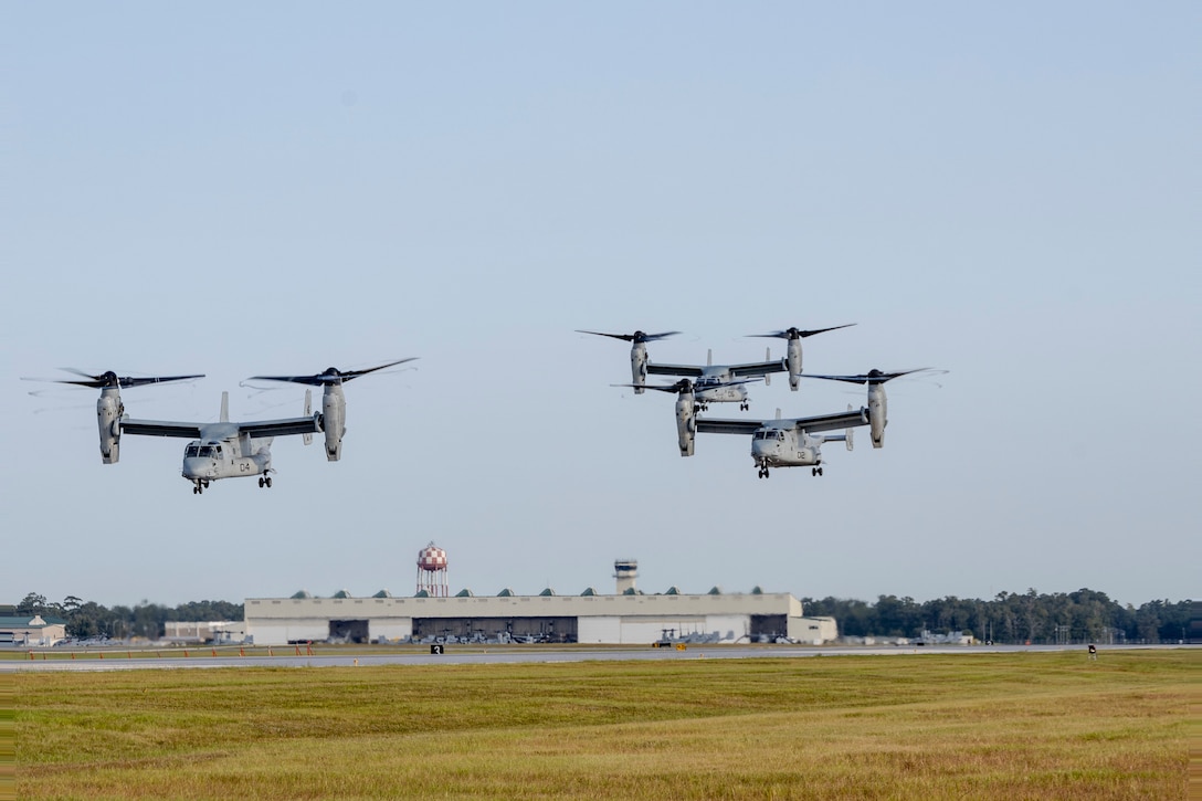 VMM-365 demonstrated the readiness they provide to the Marine Air-Ground Task Force by ensuring their MV-22B Ospreys are ready to deploy at a moment’s notice. VMM-365 is a subordinate unit of 2nd Marine Aircraft Wing, the aviation combat element of II Marine Expeditionary Force. (U.S. Marine Corps photo by Cpl. Christopher Hernandez)