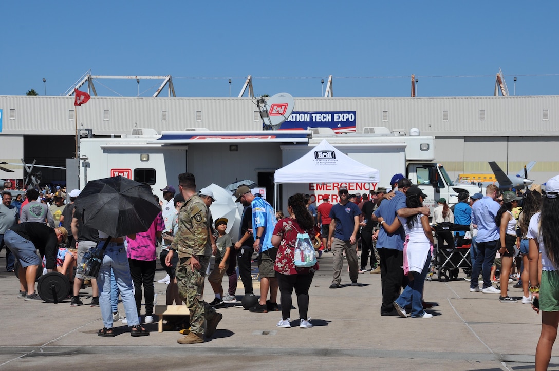 The Marine Corps Air Station Miramar air show drew about half a million spectators, with hundreds visiting the U.S. Army Corps of Engineers Los Angeles District's DTOS static display, Sept. 25, near San Diego, Calif.