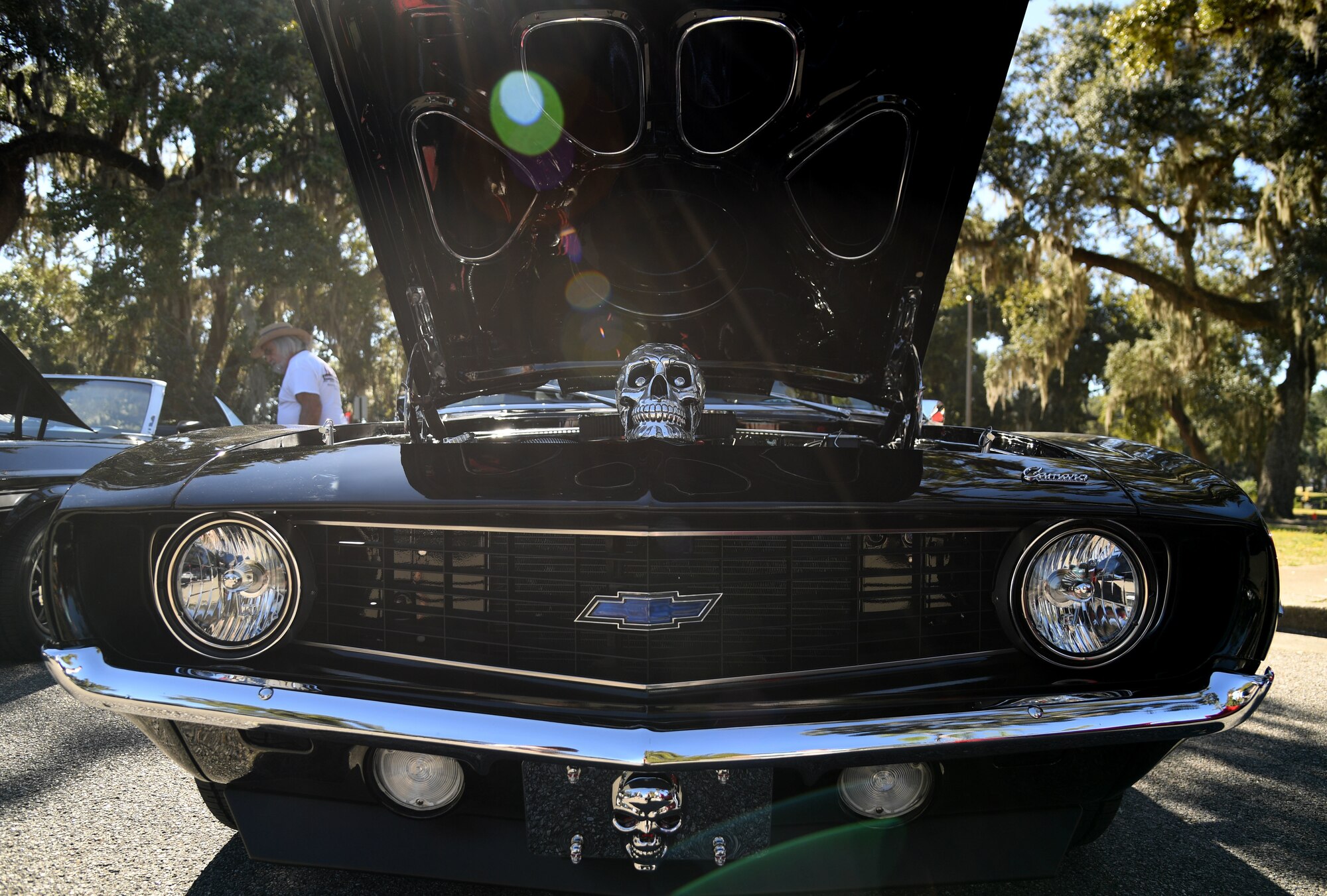 An antique Chevrolet is on display during the 19th Annual Cruisin' Keesler Car Show and Parade at the Marina Park at Keesler Air Force Base, Mississippi, October 1, 2022. The event is held to kick off Cruisin' the Coast, a festival to celebrate classic cars, trucks and hot rods, where vehicles cruise down the 30-mile beachside highway in Mississippi. (U.S. Air Force photo by Kemberly Groue)