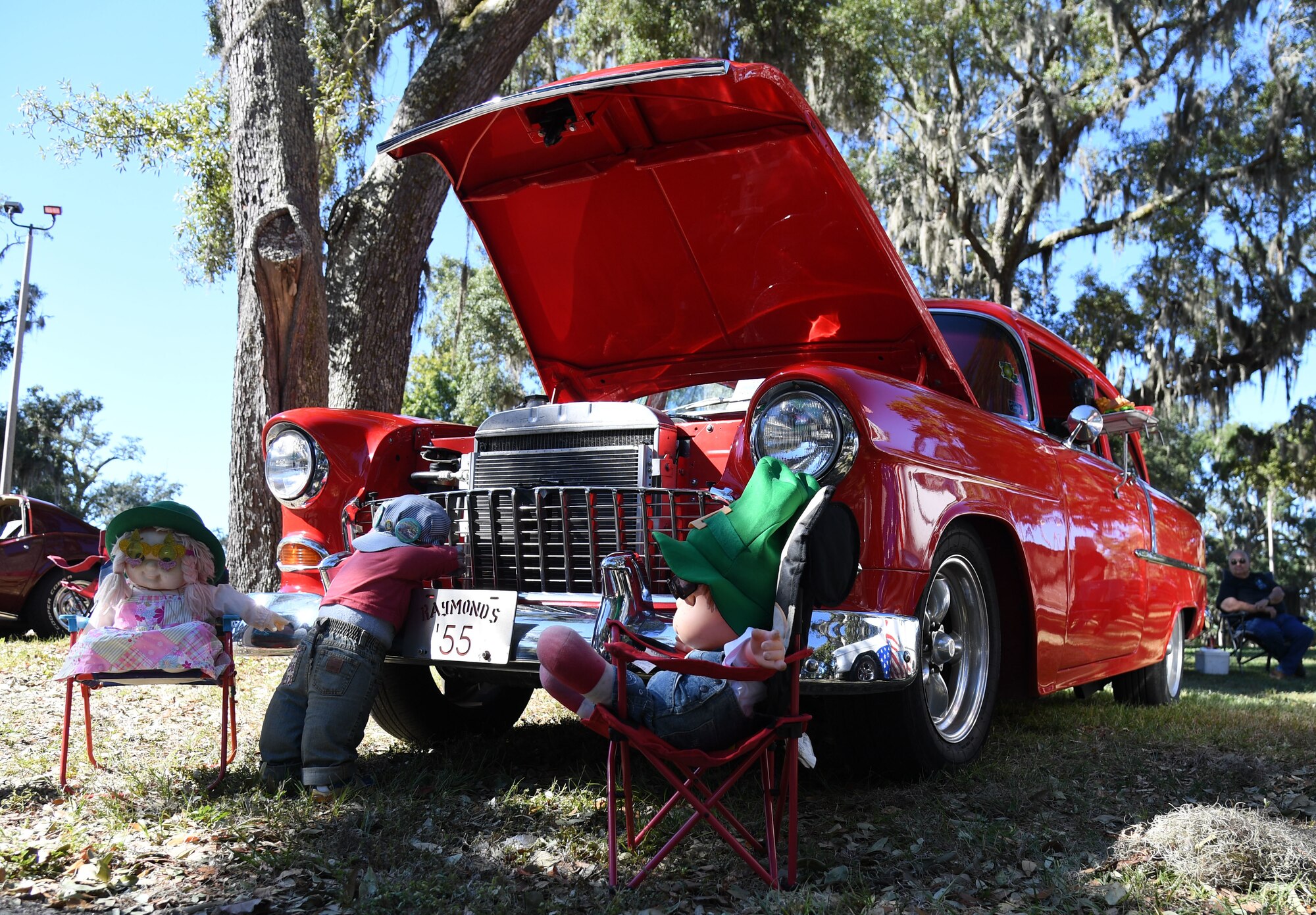 An antique car is on display during the 19th Annual Cruisin' Keesler Car Show and Parade at the Marina Park at Keesler Air Force Base, Mississippi, October 1, 2022. The event is held to kick off Cruisin' the Coast, a festival to celebrate classic cars, trucks and hot rods, where vehicles cruise down the 30-mile beachside highway in Mississippi. (U.S. Air Force photo by Kemberly Groue)