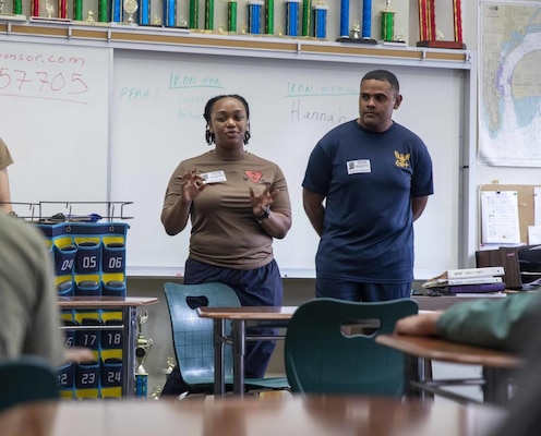 CPR7 Visits Coronado High School NJROTC