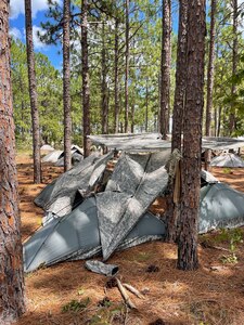 A quick look at competitor living conditions during the first multi-component Army Interrogation Olympics, Aug. 19, 2022, at Fort Bragg, North Carolina.
