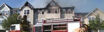 Cropped version of 120330-F-YN174-001 video of firefighters responding to housing fire at Joint Base Andrews.