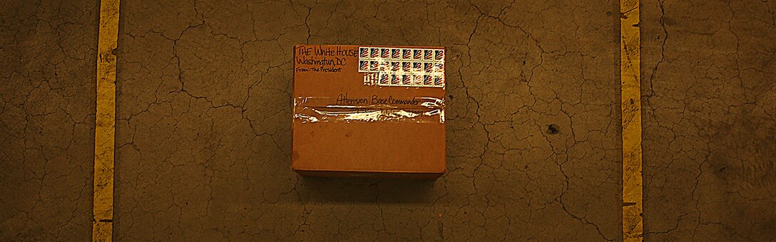 Combat Center Marines and first responders conducted a hazardous material scenario at the post office, May 21, when postal clerks discovered a suspicious package. The scenario was a part of Postal Exercise 2014, a training exercises that tested Marines and responders aboard the Combat Center. Cropped version of 140521-M-KI464-701