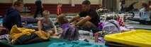 As of 6 PM,  thirty one Service members, families, and DoD card holding local residents of Onslow County had sought shelter at the Wallace Creek Fitness Center on Marine Corps Base Camp Lejeune, Sept. 5, 2019.  The shelter can hold approximately 200 people and offers a safe place to stay until Hurricane Dorian has passes by. (U.S. Marine Corps Photo by Sgt. Breanna Weisenberger) Cropped version of 190905-M-UA621-002