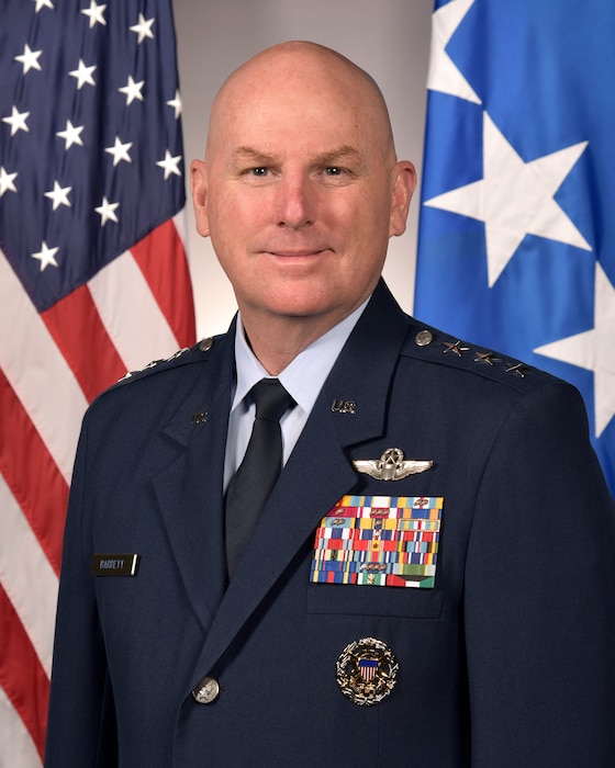 This is the official portrait of Lt. Gen. Sam C. Barrett.