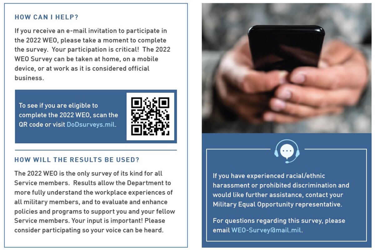 A graphic explains the 2022 Workplace and Equal Opportunity Survey.