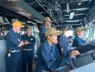 The Arleigh Burke-class guided-missile destroyer USS Porter (DDG 78) departs Naval Station Rota, Spain, to begin its homeport shift to Norfolk, Virginia, Sept. 28, 2022.