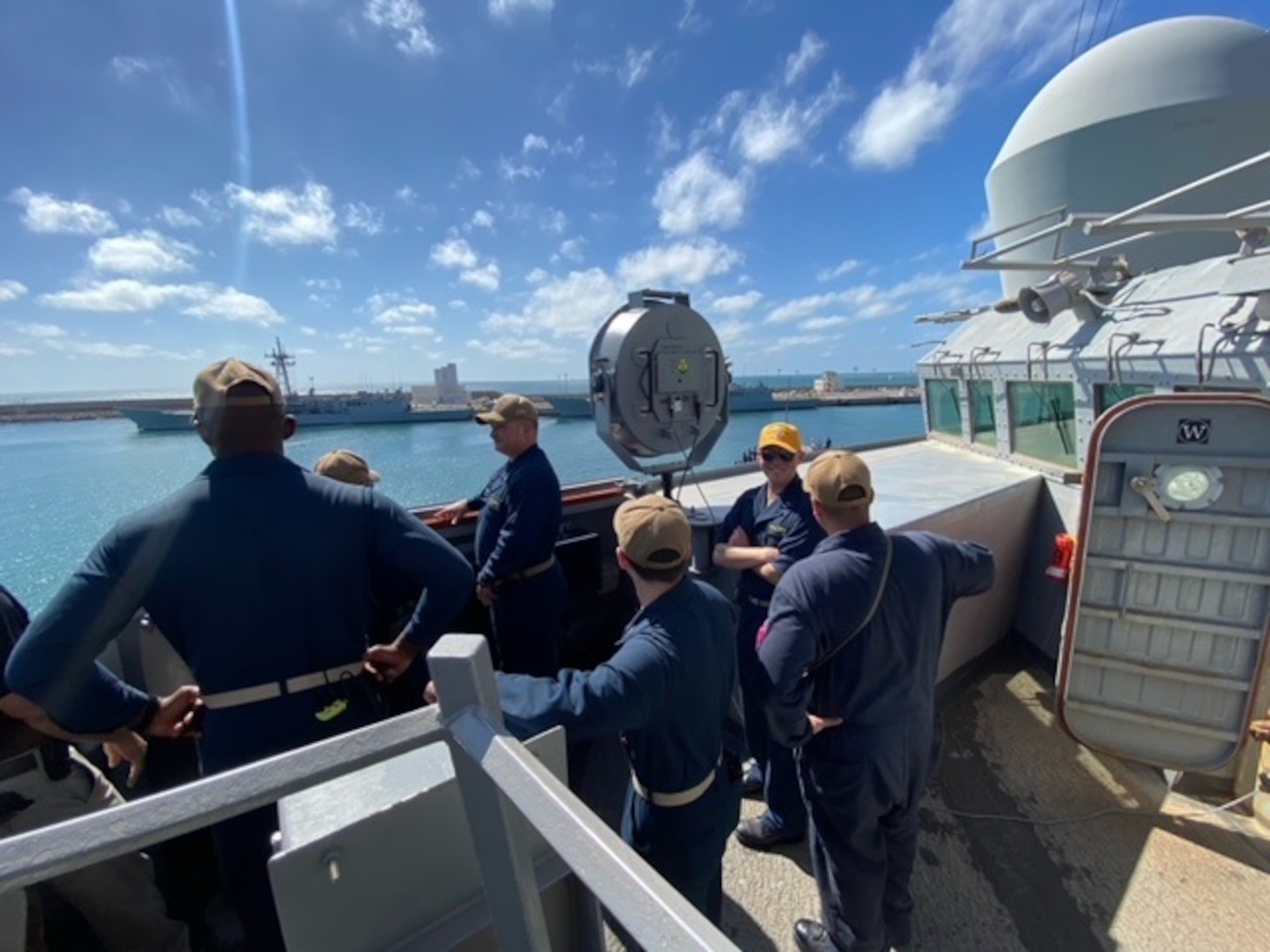 The Arleigh Burke-class guided-missile destroyer USS Porter (DDG 78) departs Naval Station Rota, Spain, to begin its homeport shift to Norfolk, Virginia, Sept. 28, 2022.