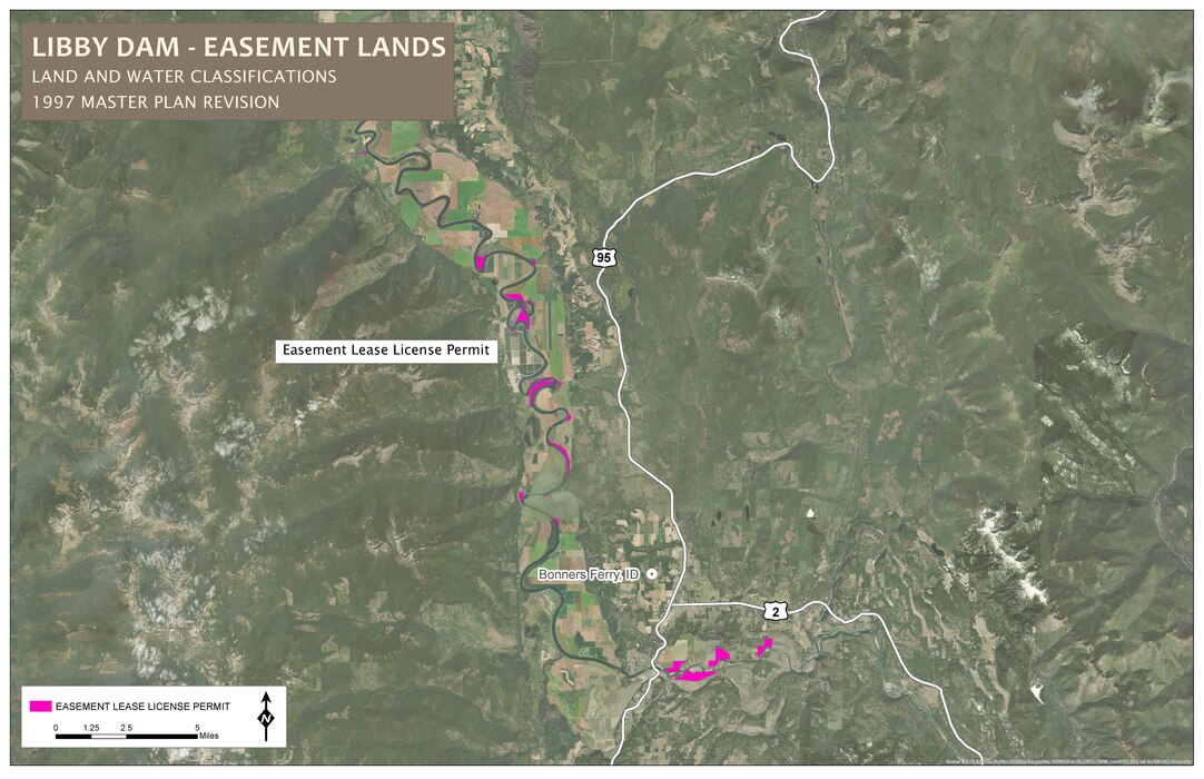 Libby Dam - Easement Lands (Topographic)