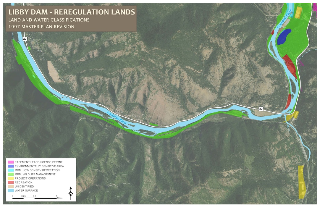 Libby Dam - Reregulation Lands (Topographic)