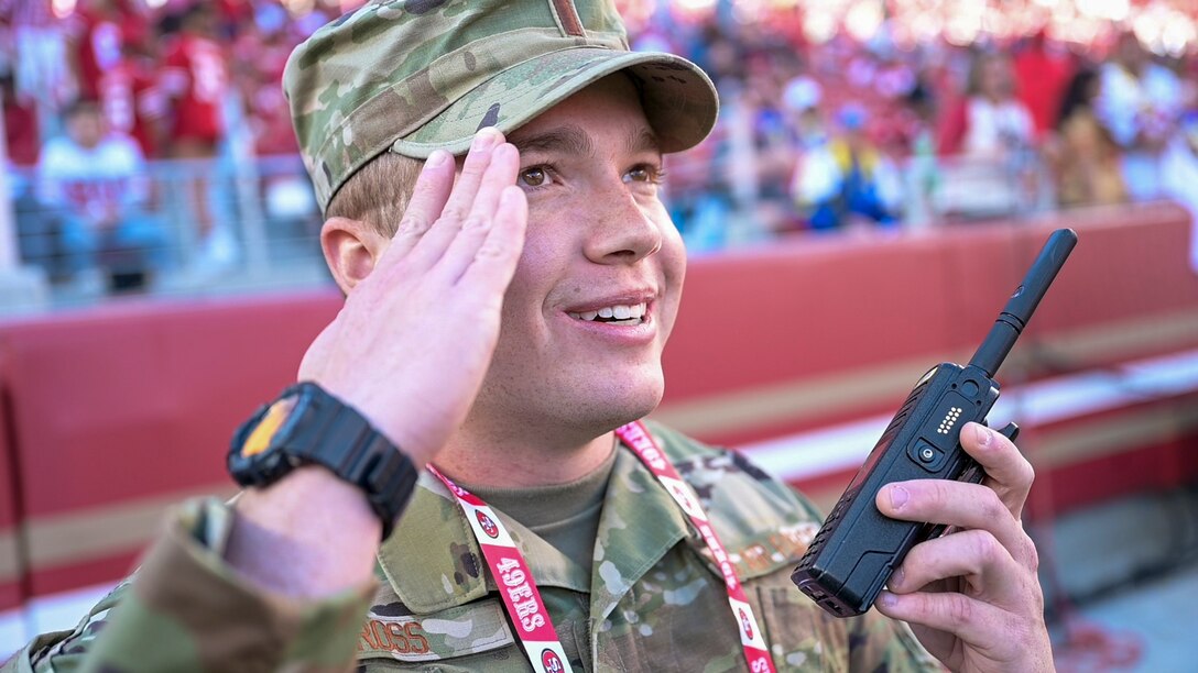 The 412th Test Wing launched 419 Flight Test Squadron's B-1B Lancer from Edwards Air Force Base, California, to conduct a flyover during NFL Monday Night Football's San Francisco 49ers vs Los Angeles Rams game at Levi's Stadium, October  3.