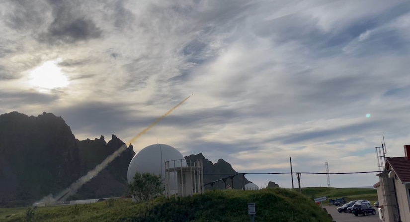 A flight vehicle launches.