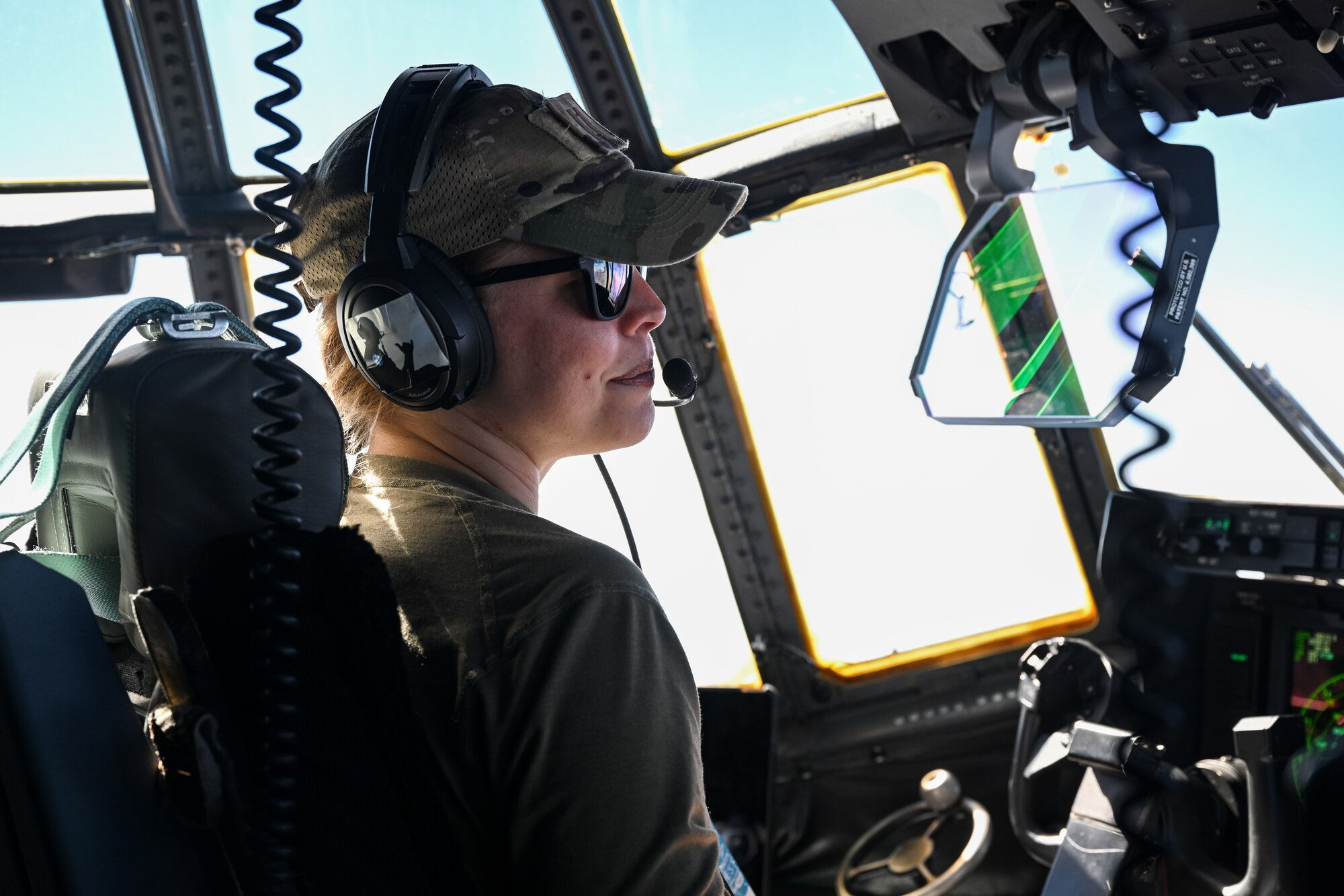 A pilot flies a plane.