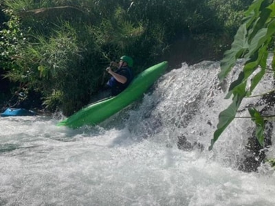 Sgt. (R) Tanner Sirrine Kayaking.