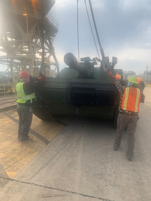 DLA Distribution Anniston receives Army battle vehicles