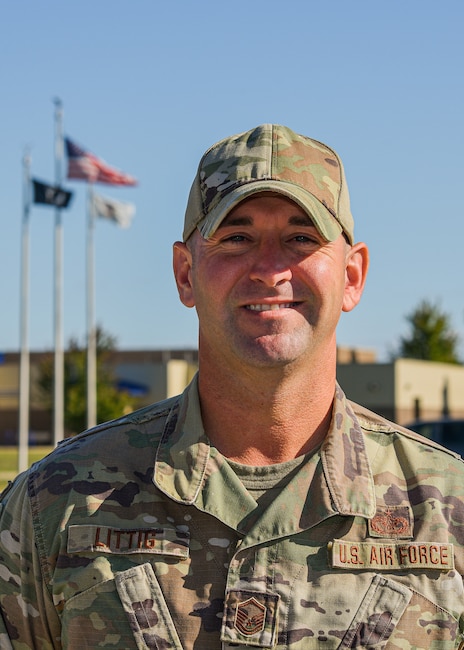 Outdoor photo of Master Sgt. Travis Littig.