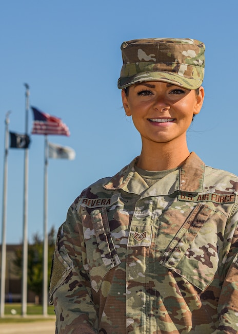 Outdoor photo of Staff Sgt. Katy Rivera.