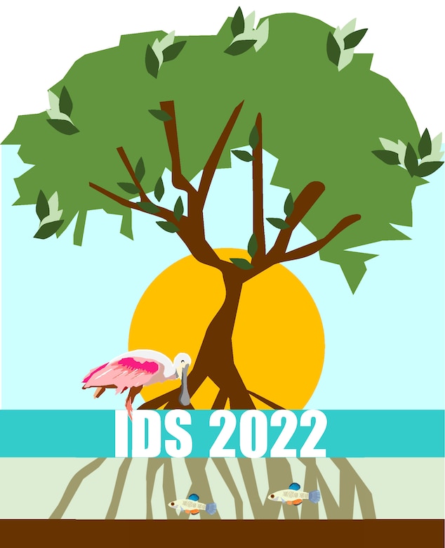 Integrated Delivery Schedule 2022 Logo with Roseate Spoonbill and Red Mangrove