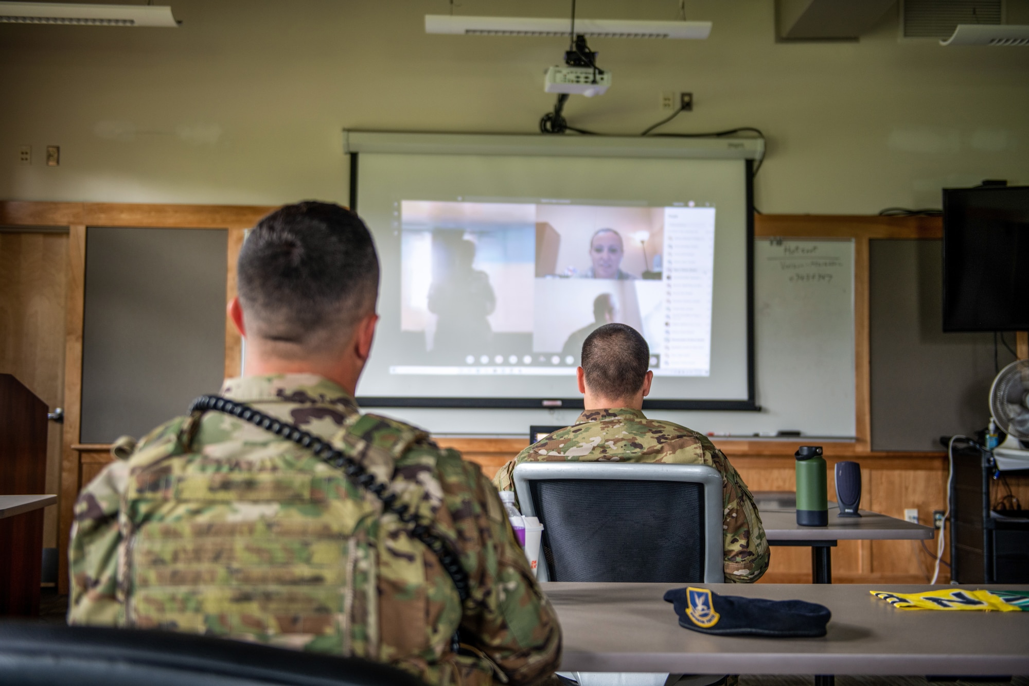 Across the span of three days in July, the Vermont Air National Guard partnered with the Barnes Center for Enlisted Education at Maxwell-Gunter Air Force Base, Ala., to host the first-ever, entirely virtual engagement with any African Military Education Program (AMEP) school in Africa: a course on professional military education (PME) and continuing education for Senegalese Air Force instructors, July 16, 2020, South Burlington, Vt. Attendees called in from Alabama, Vermont, Senegal and Djibouti to participate in the virtual workshops designed to ensure the continued skills development of Airmen during the ongoing COVID-19 pandemic. (U.S. Air National Guard photo by Miss Julie M. Shea)
