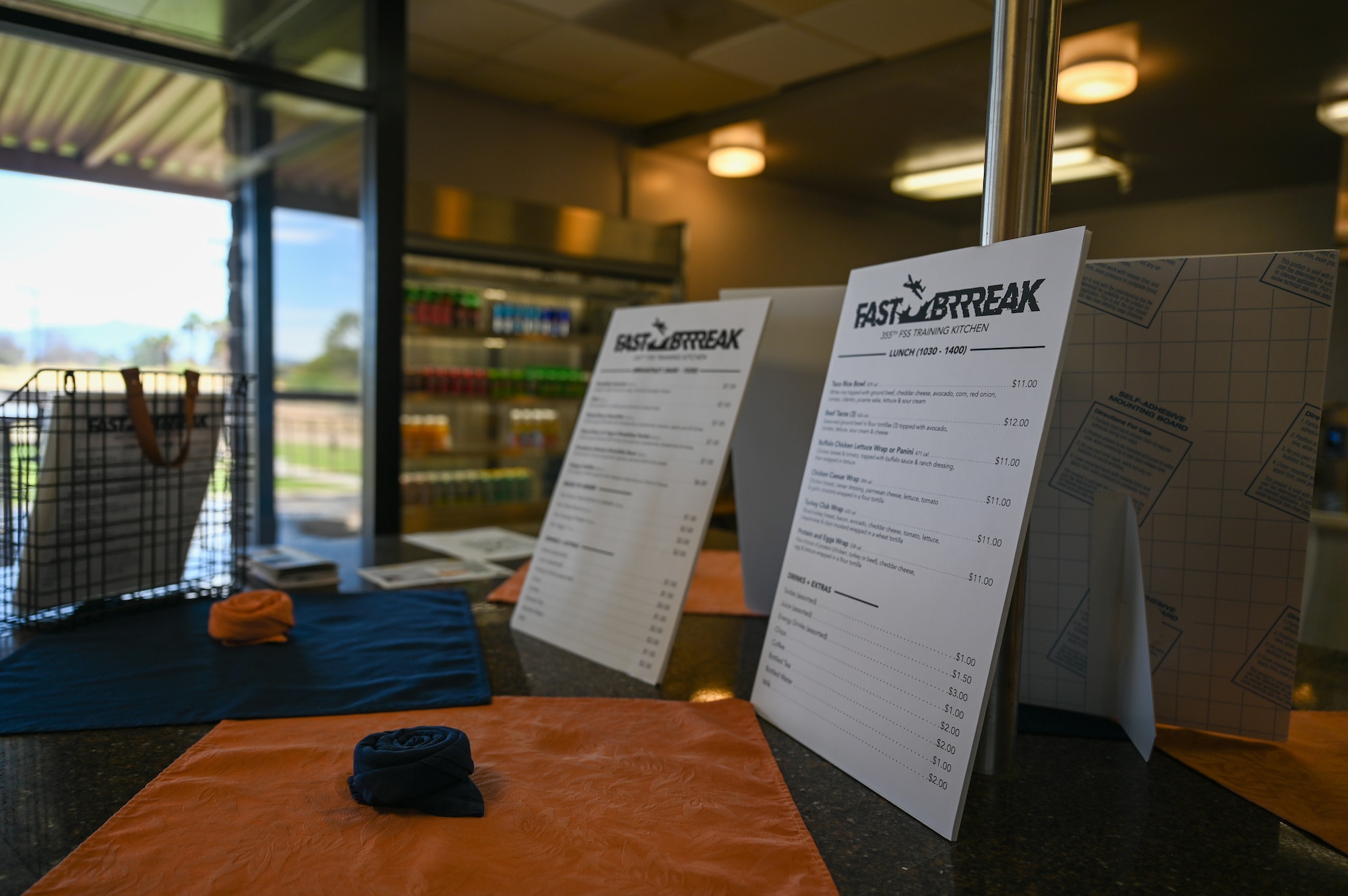 A photo of a couple of menus.