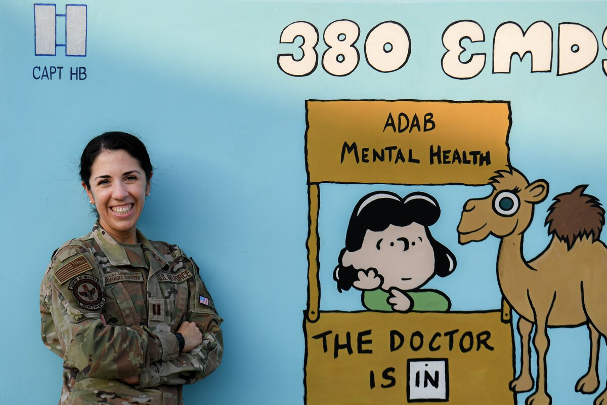Capt. Cyanela "HB" Hernandez Borrero, a Clinical Psychologist assigned to the 380th Expeditionary Medical Squadron, was born and raised on the island of Puerto Rico. From a young age Hernandez Borrero was influenced by the medical field and the military.