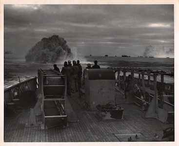 CGC Spencer Drops Depth Charges on U-Boat