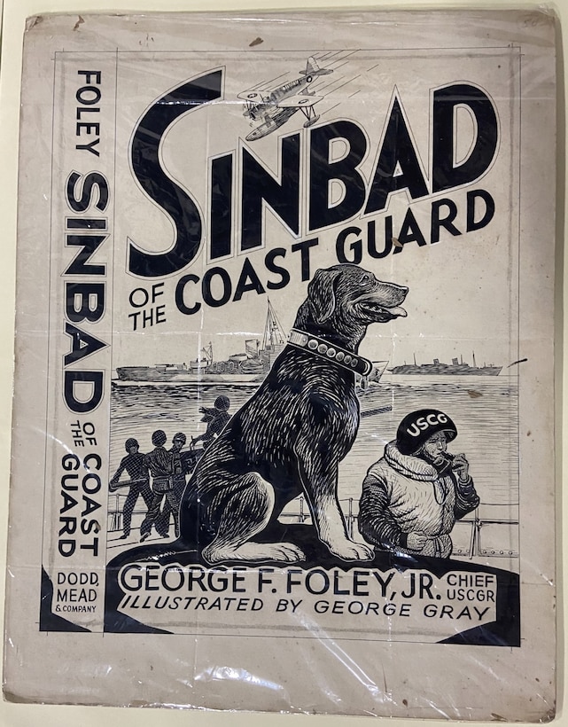 A pen & ink draft of the dust jacket for Sinbad's biography written by George Foley, Jr, circa 1945.