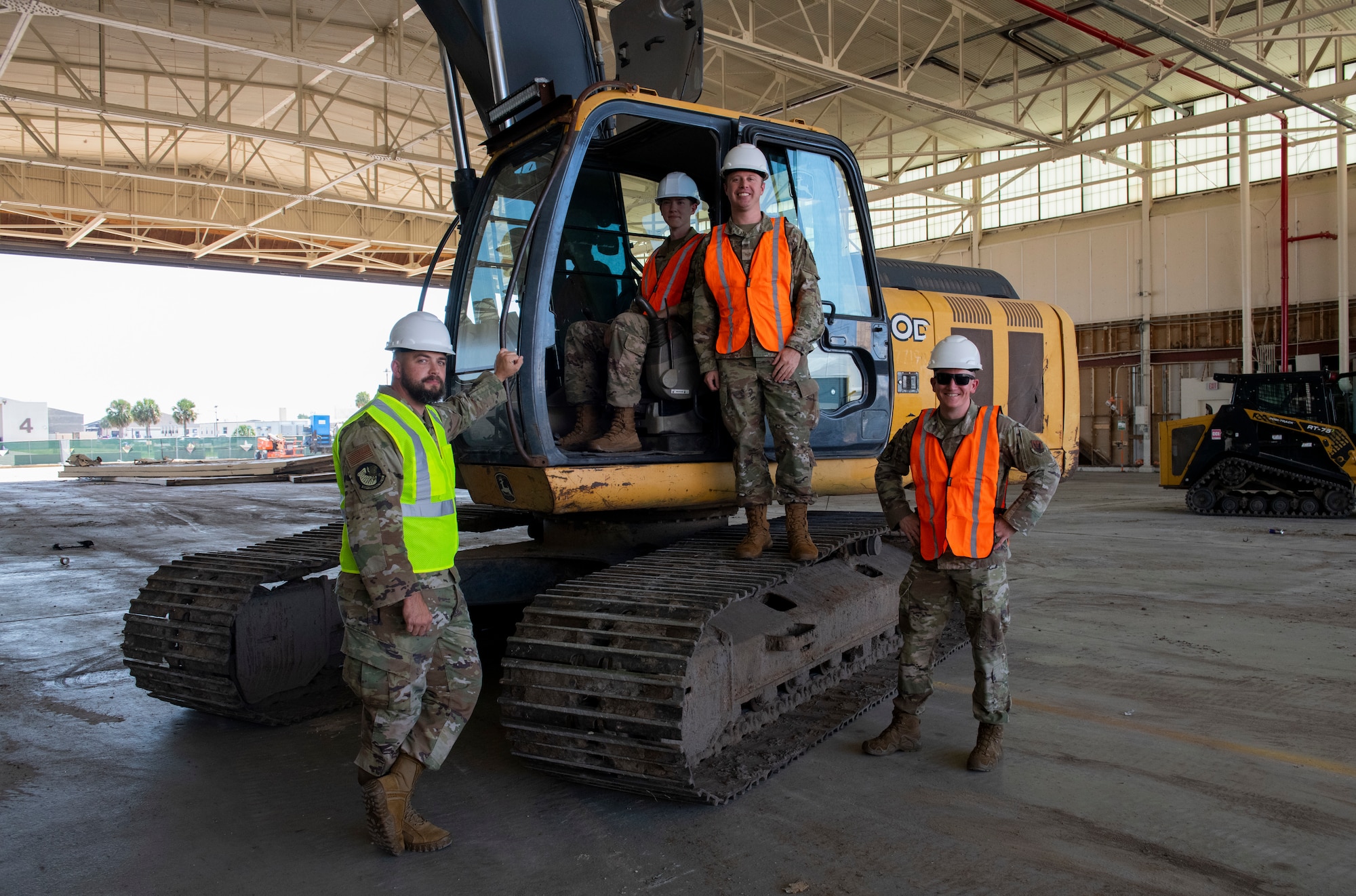 U.S. Airmen with the 325th Contracting Squadron pose for a photo at Tyndall Air Force Base, Florida, Sept. 20, 2022.