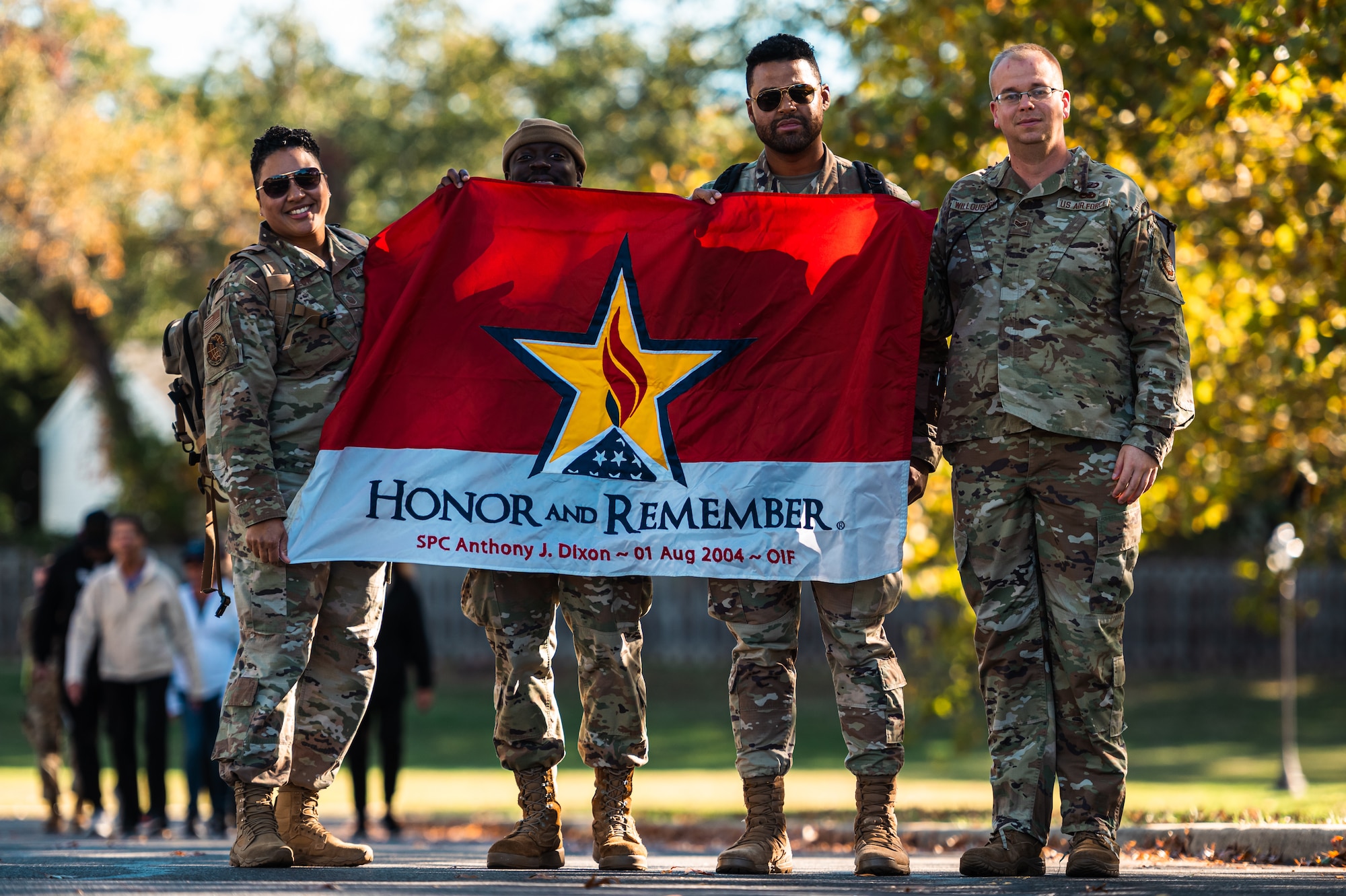 The Joint Base MDL First Sergeant Council led the ruck march initiative to honor Gold Star Families and their loved ones who lost their lives while serving their country.