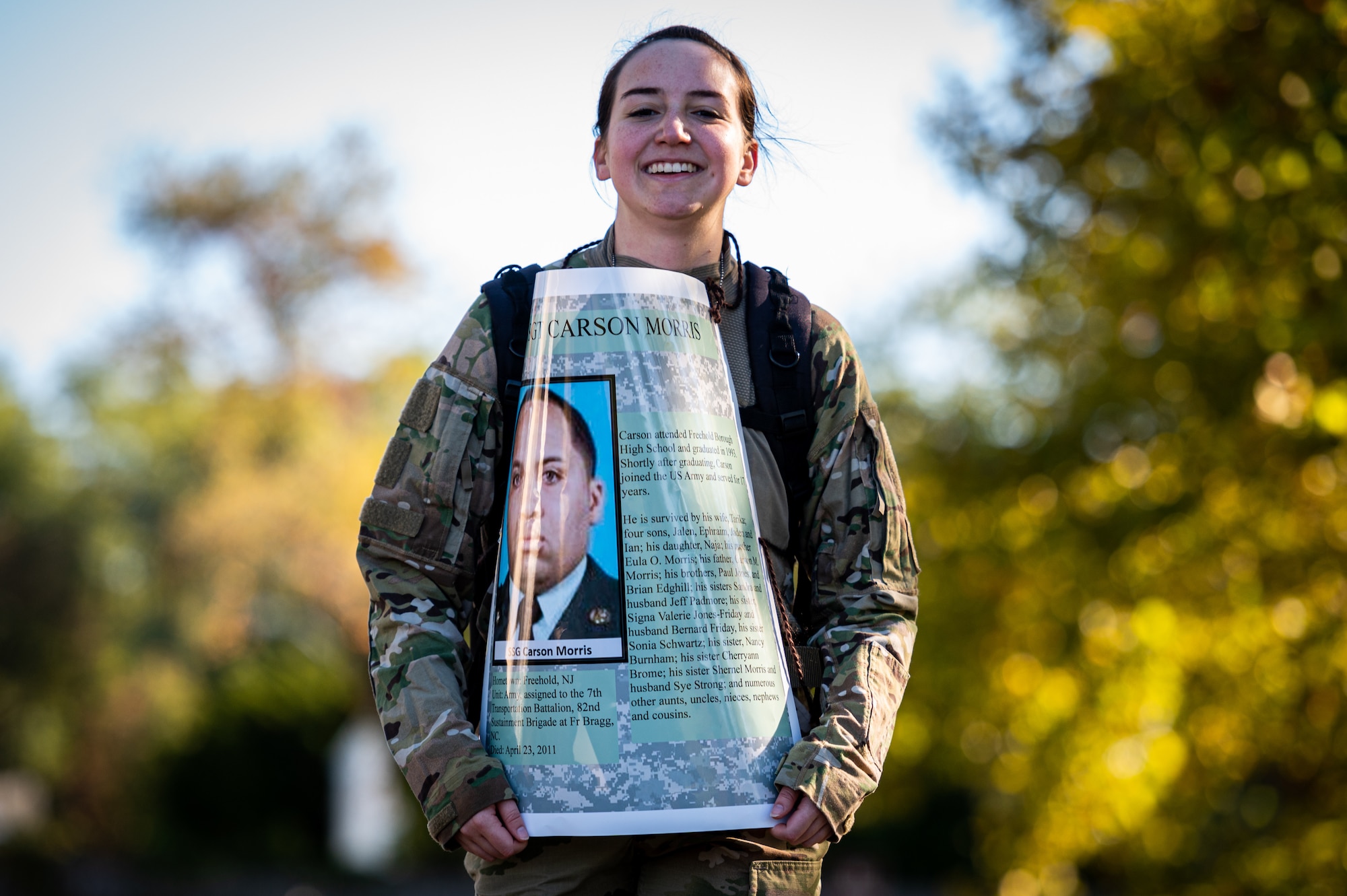 The Joint Base MDL First Sergeant Council led the ruck march initiative to honor Gold Star Families and their loved ones who lost their lives while serving their country.