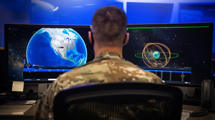 Crews of the National Space Defense Center provide threat-focused space domain awareness across the nation security space enterprise. The NSDC was originally established in 2015 as the Joint Interagency Combined Space Operations Center and was renamed in 2017 to more accurately reflect its mission. (U.S. Space Force photo by Kathryn Damon)