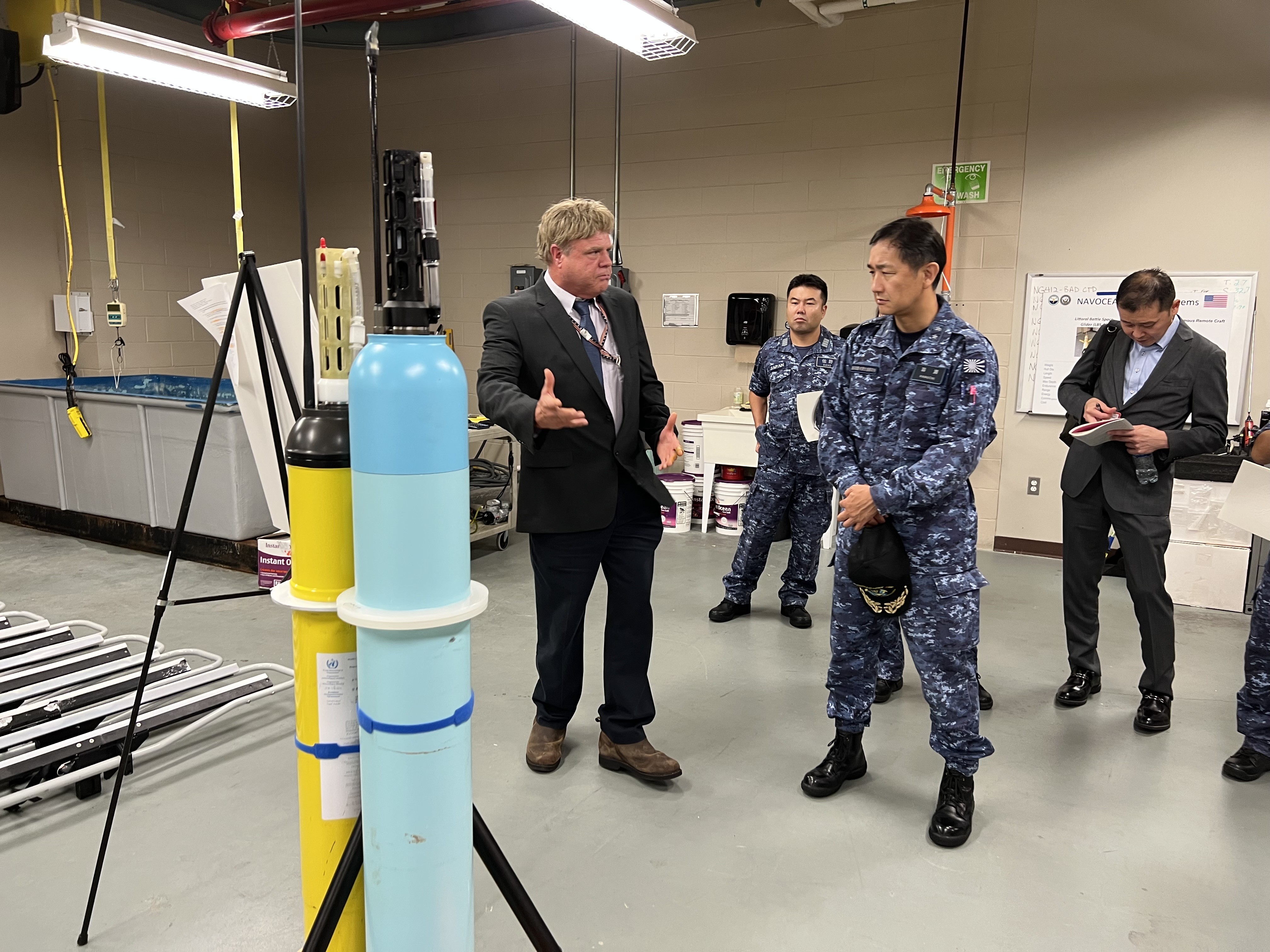 U.S. Naval Oceanography hosted a delegation from the Japanese Maritime Self Defense Force (JMSDF) Oceanography and Antisubmarine Warfare Support Command (OAC) for a comprehensive two-day tour of its global-reaching, environmental-information capabilities, Sept. 12-13, 2022.