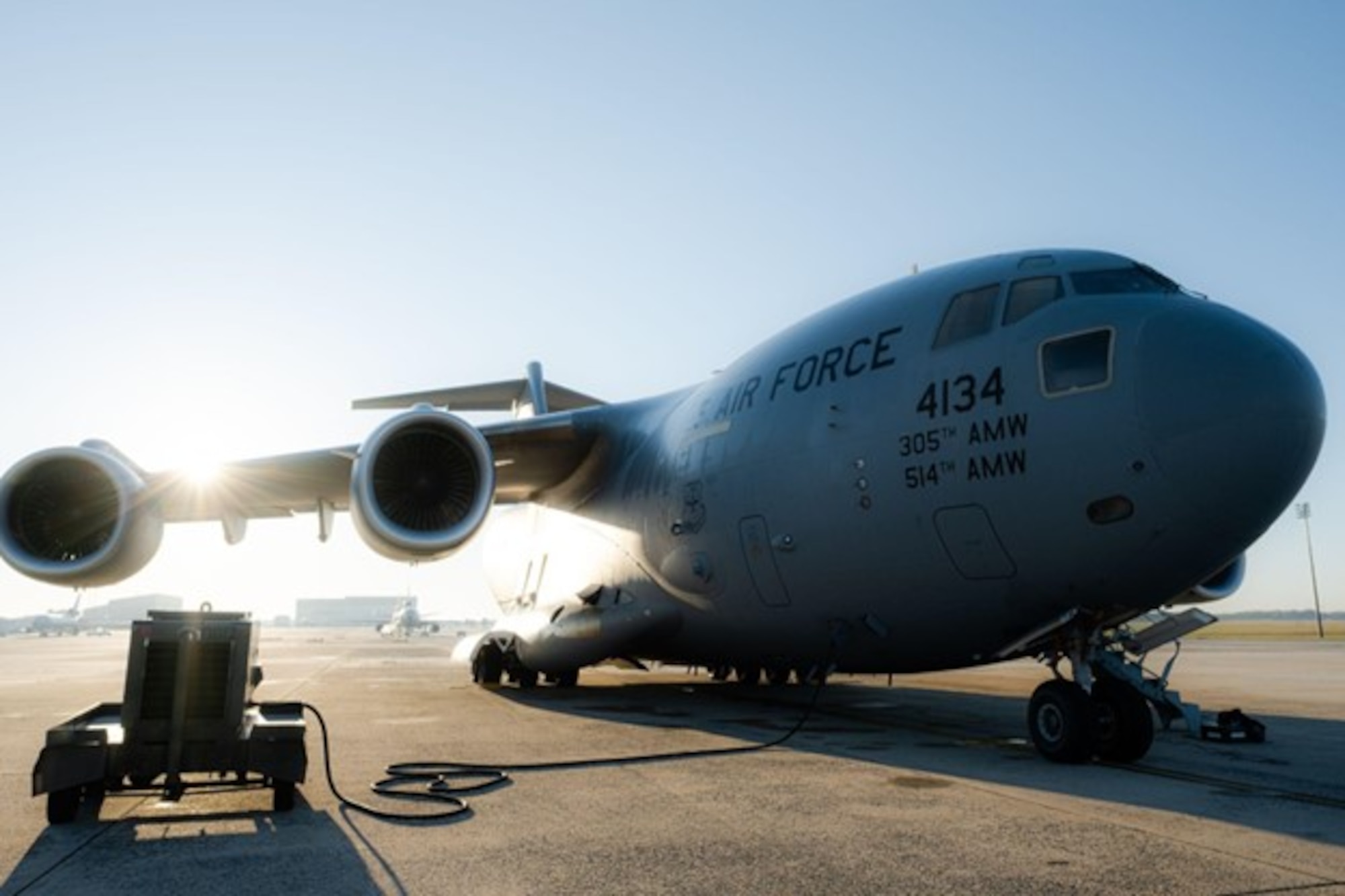 A C-17 Globemaster sits on the flightline on Joint Base McGuire-Dix-Lakehurst, N.J., Sept. 26, 2022.