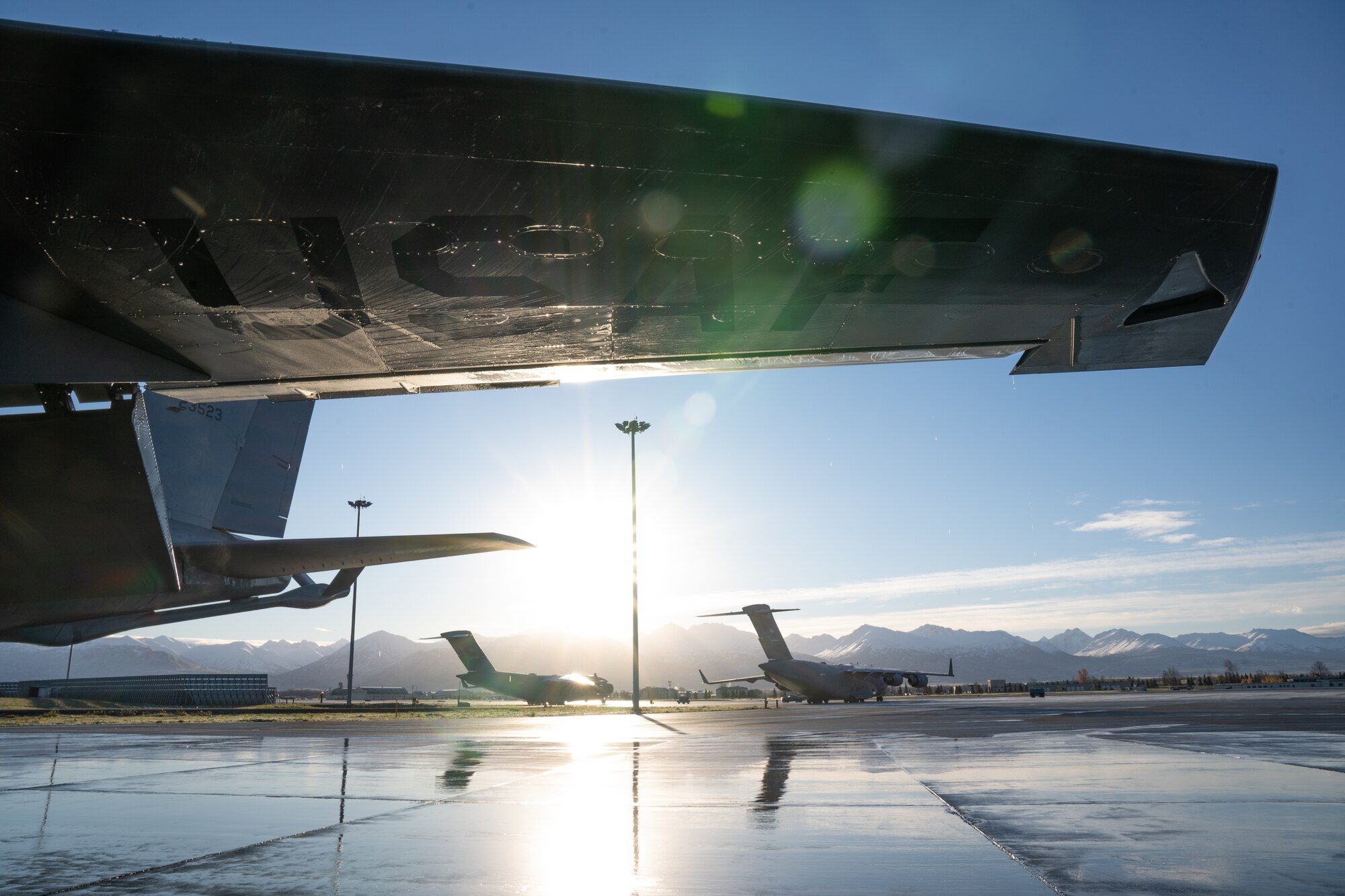 KC-135 Stratotanker on flight line