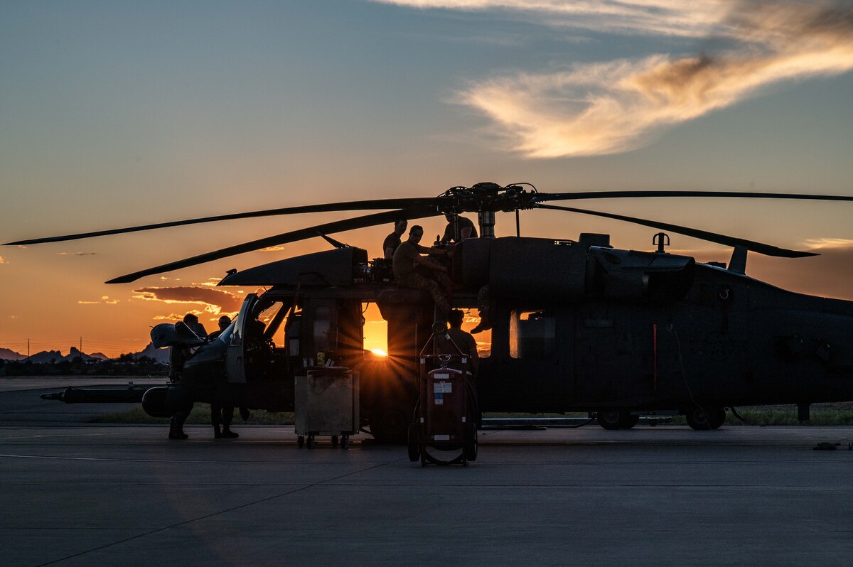 A photo of a helicopter