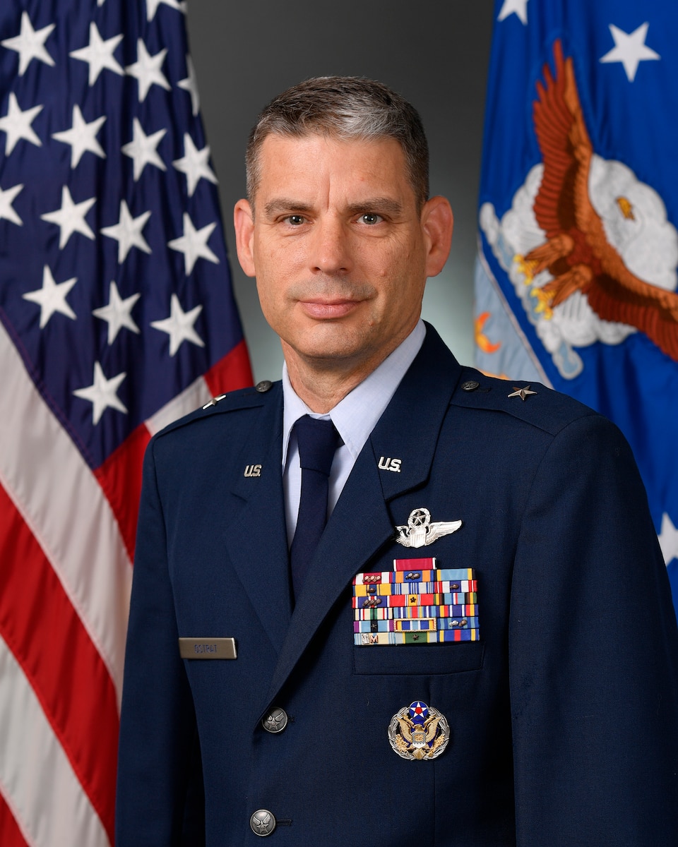 This is the official portrait of Brig. Gen. Kenneth J. Ostrat.