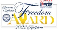 Dear Service Member,
The Secretary of Defense Employer Support Freedom Award nomination season is an exciting time of year. We get to see thousands of testimonials about employers who regularly go above and beyond to support their employees in the National Guard and Reserve.
Throughout this nomination season email campaign, you, along with nearly 800,000 Reserve Component servicemembers will receive several emails that announce the season and provide updates.
For the hundreds of you who have already nominated your supportive employer, thank you! And, for those of you who’d like to, go to https://www.FreedomAward.mil and click on the “Nominate Employer” tab.
As you continue to serve in Guard and Reserve, meeting the demands of foreign and domestic calls to duty, it is important to recognize those employers who provide unparalleled support to you and your family members.
The Freedom Award is the highest honor the Department of Defense gives to employers for supporting National Guard and Reserve employees. The employers chosen exemplify what it means to go above and beyond federal requirements in support of military employees.
The nomination form takes about 10-15 minutes to complete. Nominations must be submitted by Dec. 31, 2022.
Thank you for your service,
The Freedom Award Team