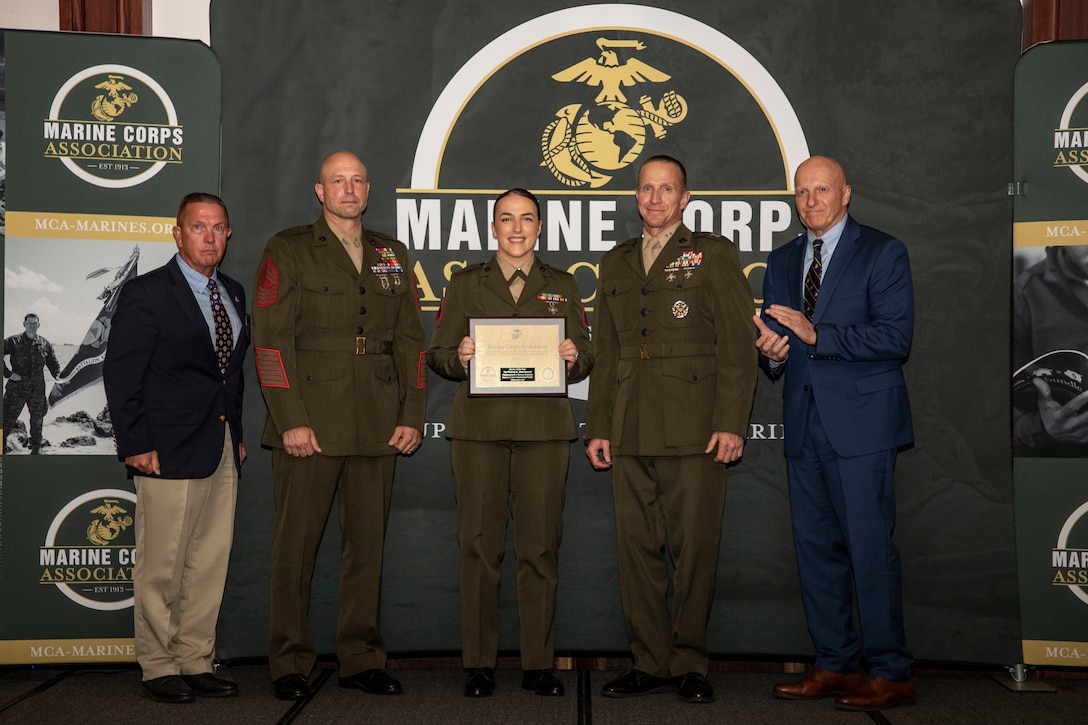 U.S. Marines with III Marine Expeditionary Force and Marine Corps Installations Pacific attended the fourth annual Marine Corps Association Okinawa Professional Dinner at Camp Butler Officers’ Club, Camp Foster, Japan, Oct. 6, 2022.