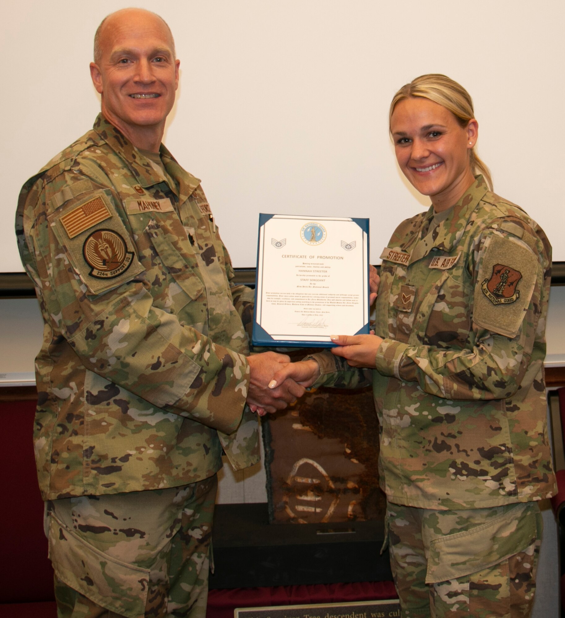 Streeter promoted to staff sergeant
