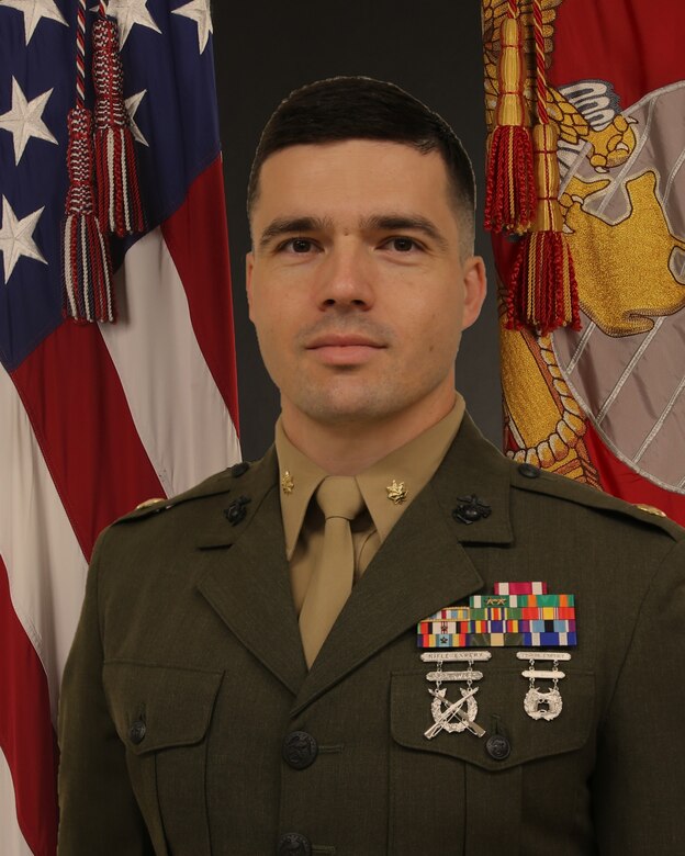 Maj James Workman Command photo, MARDET MTIC Company Commander