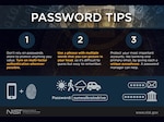 Graphic depicting password tips.